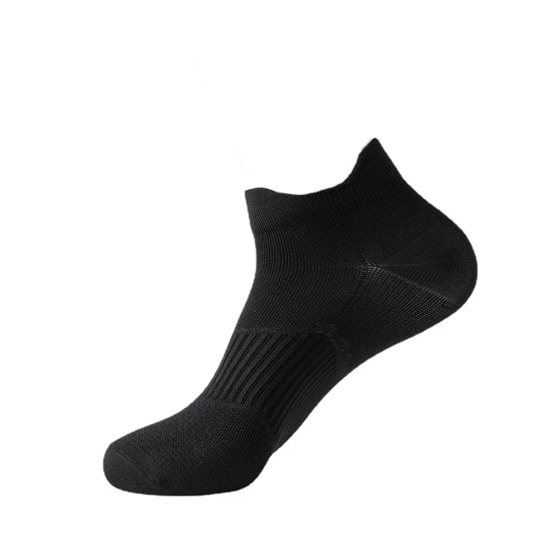 2 Pairs Professional Sports Running Socks Men's And Women's Thick Shallow Mouth Fitness Moisture Proof Deodorization Marathon