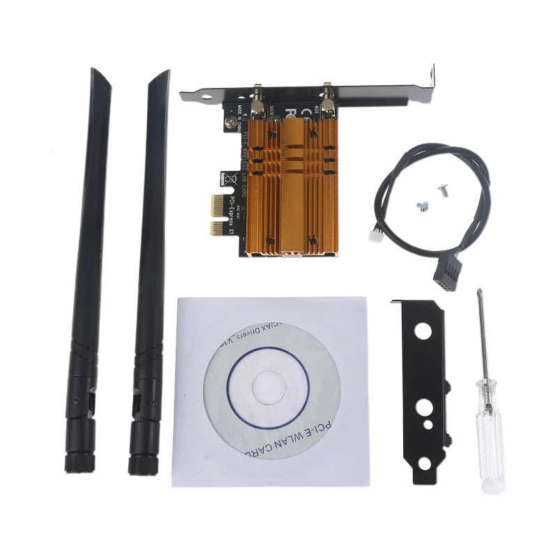 

2400Mbps Dual Band Wireless Desktop PCIe For In tel AX200 Card 802.11ax 2.4G/5Ghz Bluetooth-compatible 5.0 PCI Express Dropship