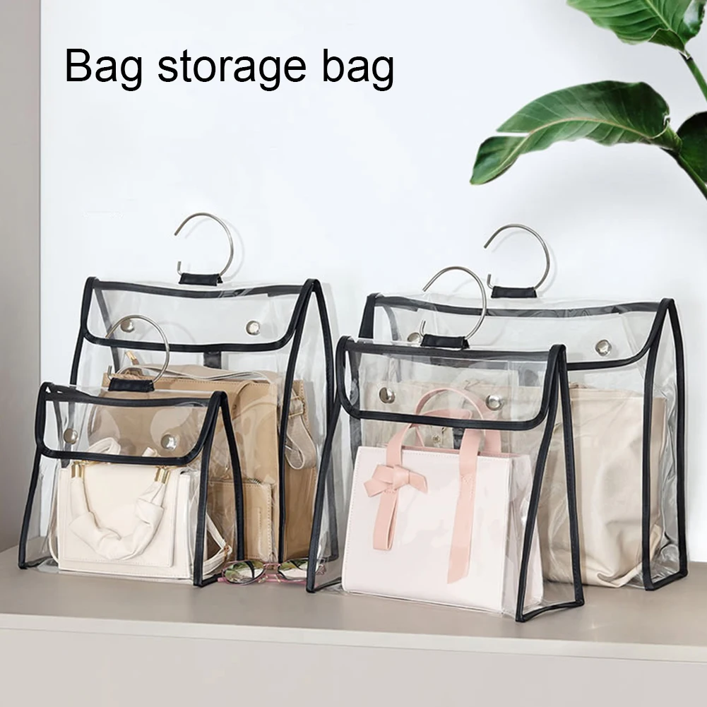 

Прозрачные мешки от пыли из ПВХ, органайзер для шкафа, роскошная брендовая сумка, пылезащитный чехол, водонепроницаемые дорожные защитные м...