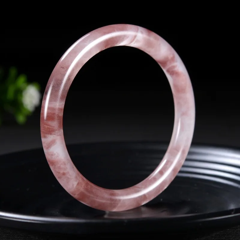 

Natural Violet Hand Carved Thin Round Jade Bracelet Fashion Boutique Jewelry Smoke Purple Women's Bangle