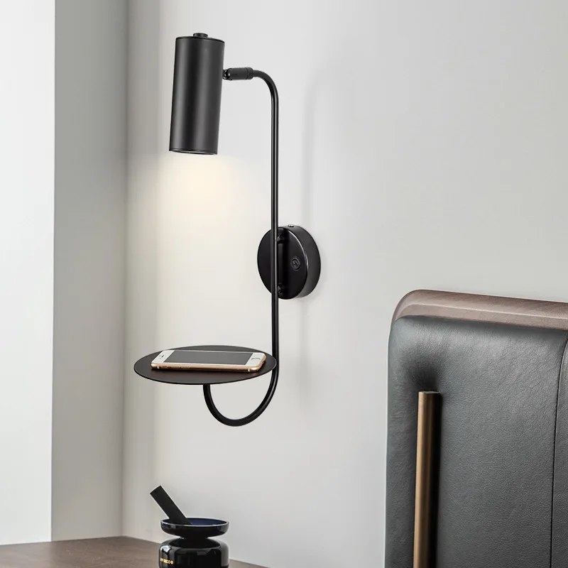 Современный прикроватный вращающийся настенный светильник светодиодный