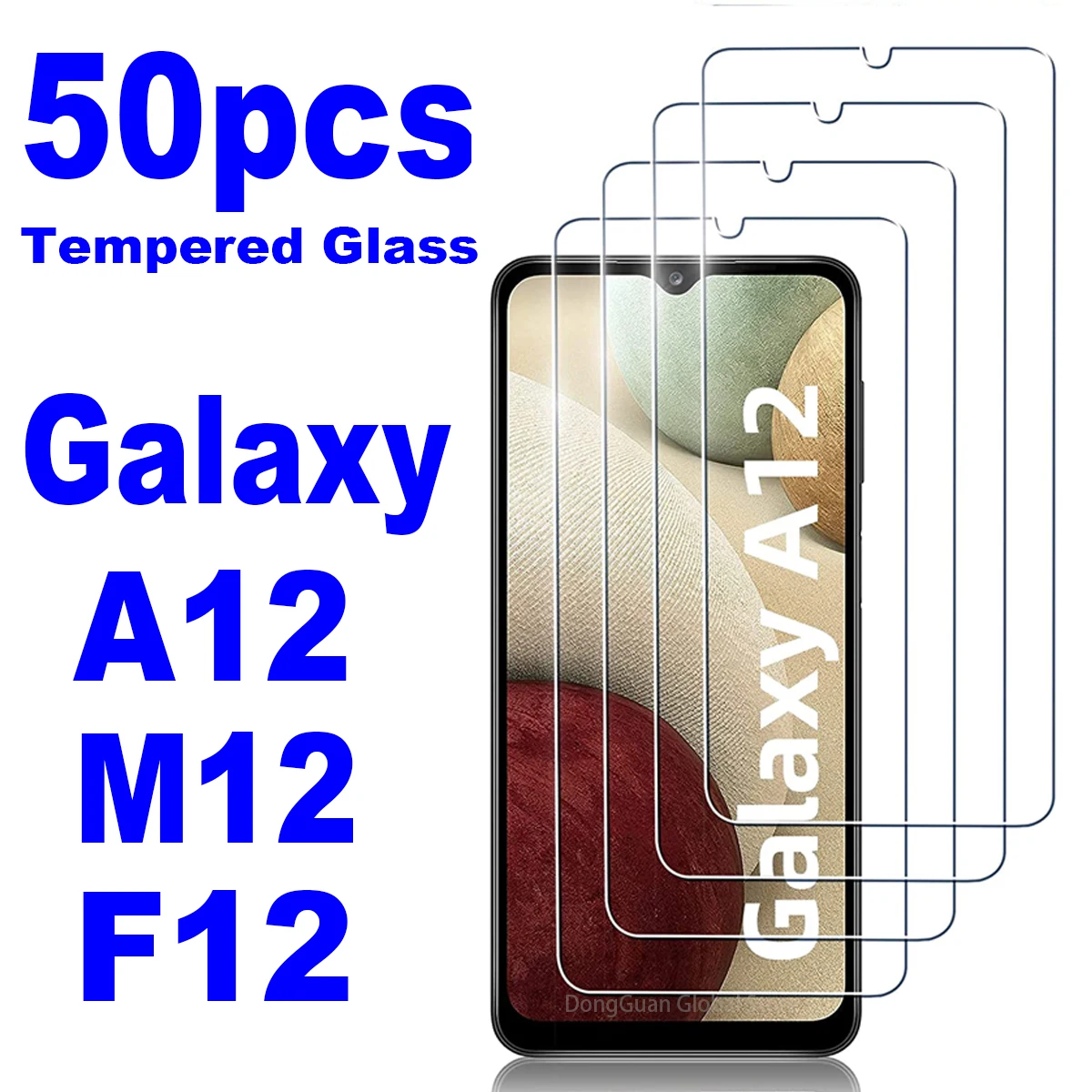 

50Pcs 9H Tempered Glass For Samsung Galaxy A12 M12 A12 Nacho F12 Screen Protector Glass Film