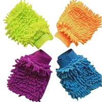 chenille single sided car wash gloves coral soft microfiber gloves car cleaning towel cloth mitt wax detailing brush auto clean