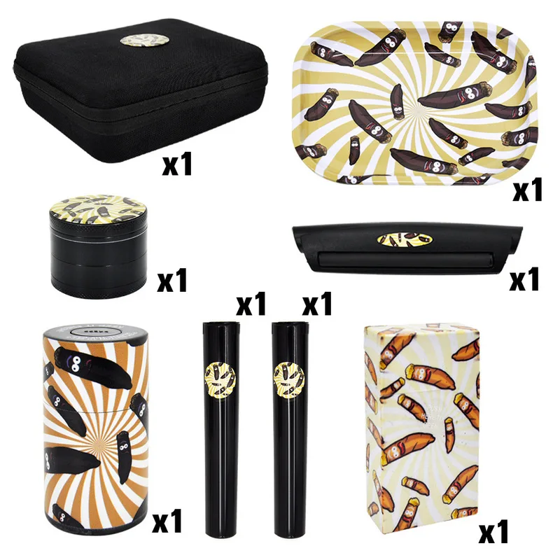 Набор для курения табака из цинкового сплава мельница с герметичным пластиковым