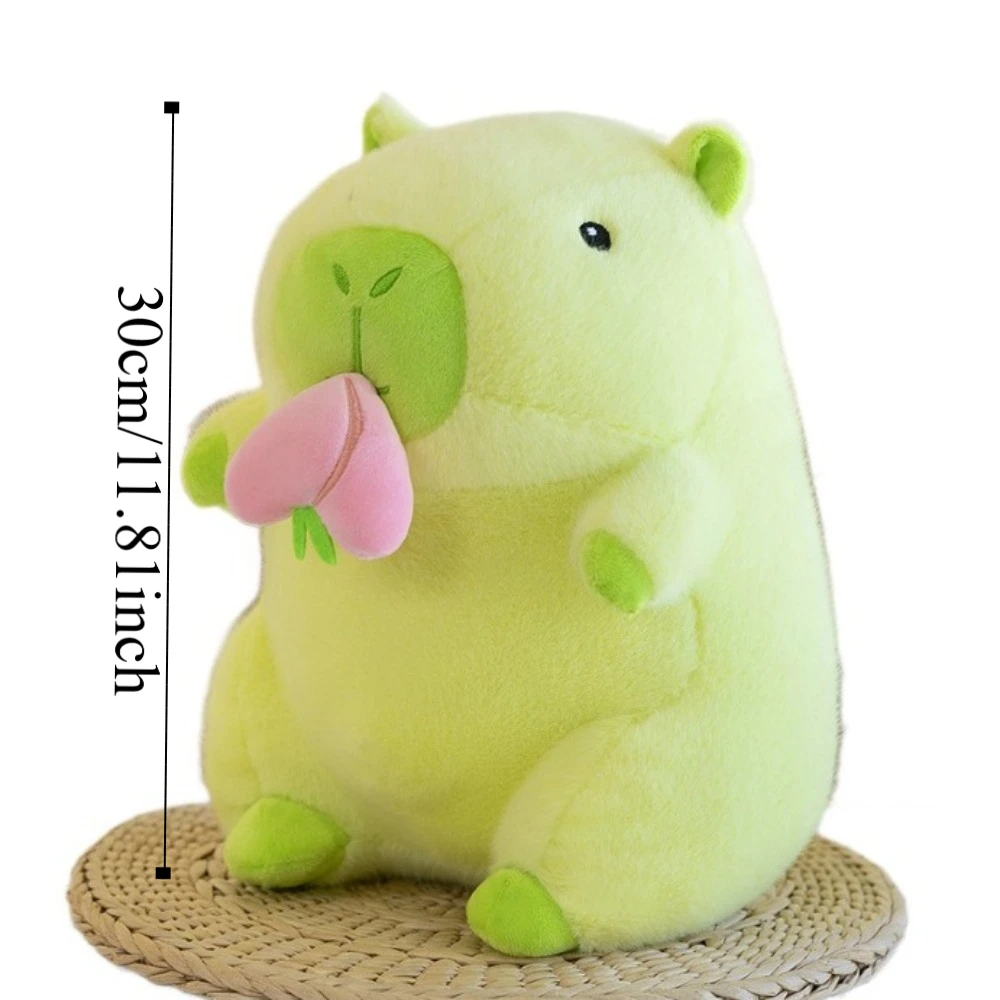 Ешь фрукты мед персик капибара плюшевая игрушка животное пушистая