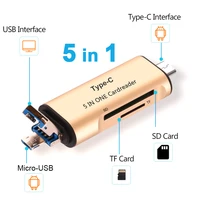 5 in 1 sd card reader usb 3 0 type c otg memory card adapter for tf sd micro sd sdxc sdhc for macbook laptop xiaomi smartphone