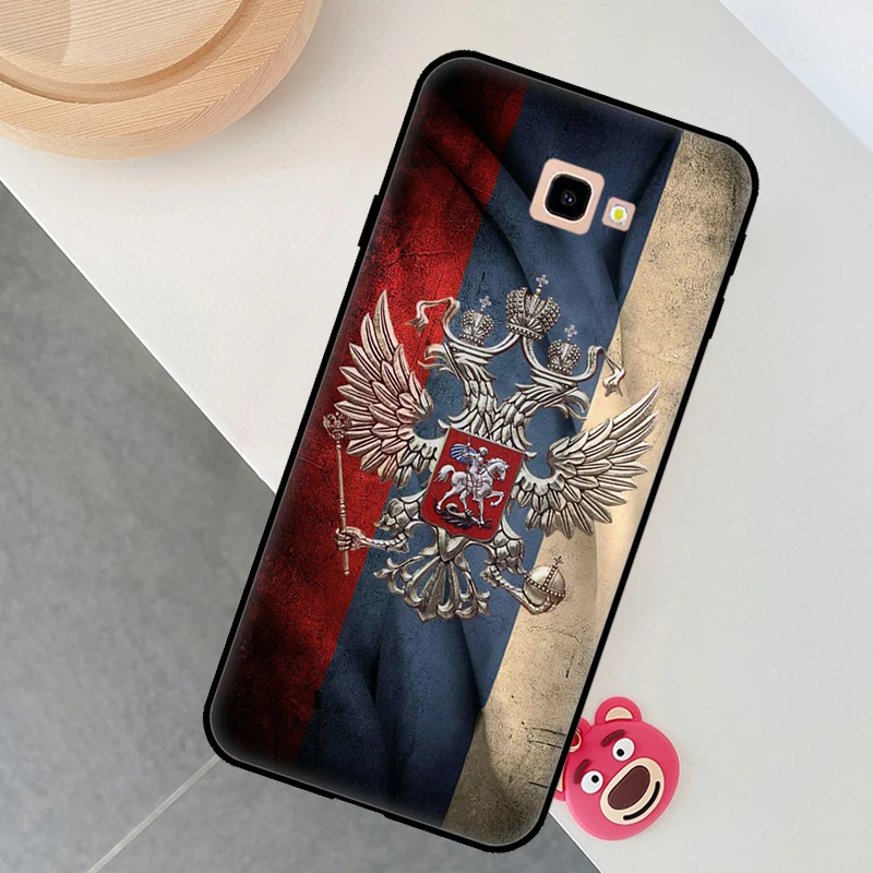 Чехол с российскими флагами и эмблемой для Samsung Galaxy A3 A5 J3 J5 J7 2016 2017 J4 J6 A6 A8 Plus J8 A9 2018