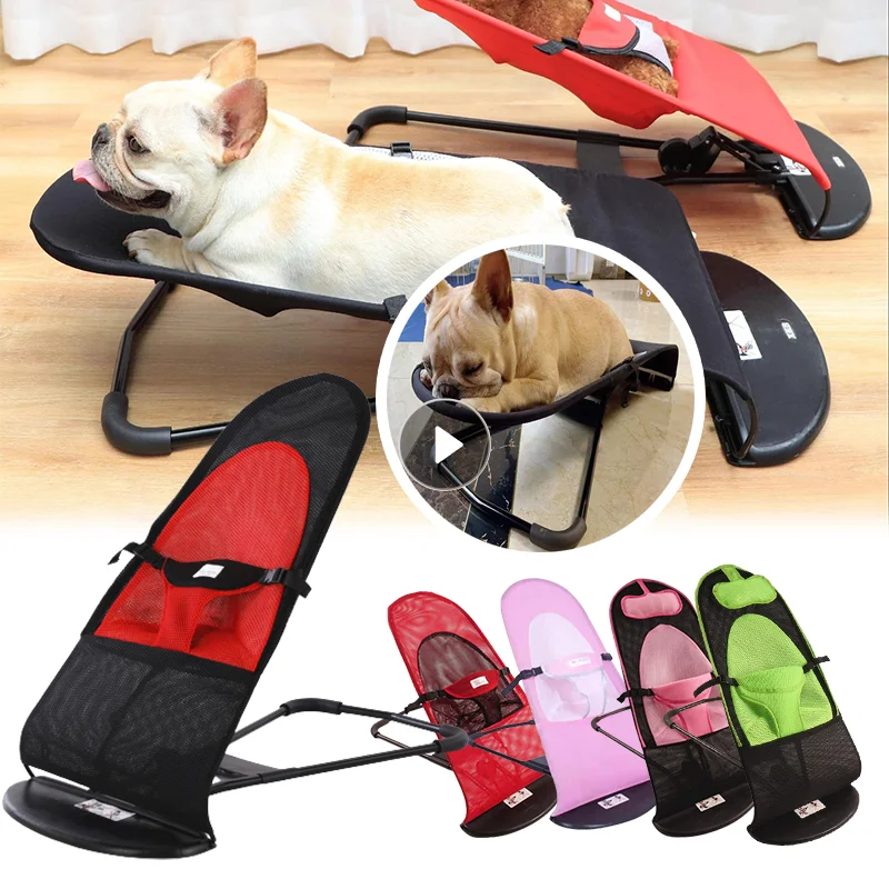 

Dog Cat Rocking Chair Pet Portable Rocking Chairs Foldable Pet Seat Adjustable Bed Fado Teddy Puppy Nest Toy For Shake Pet Chair