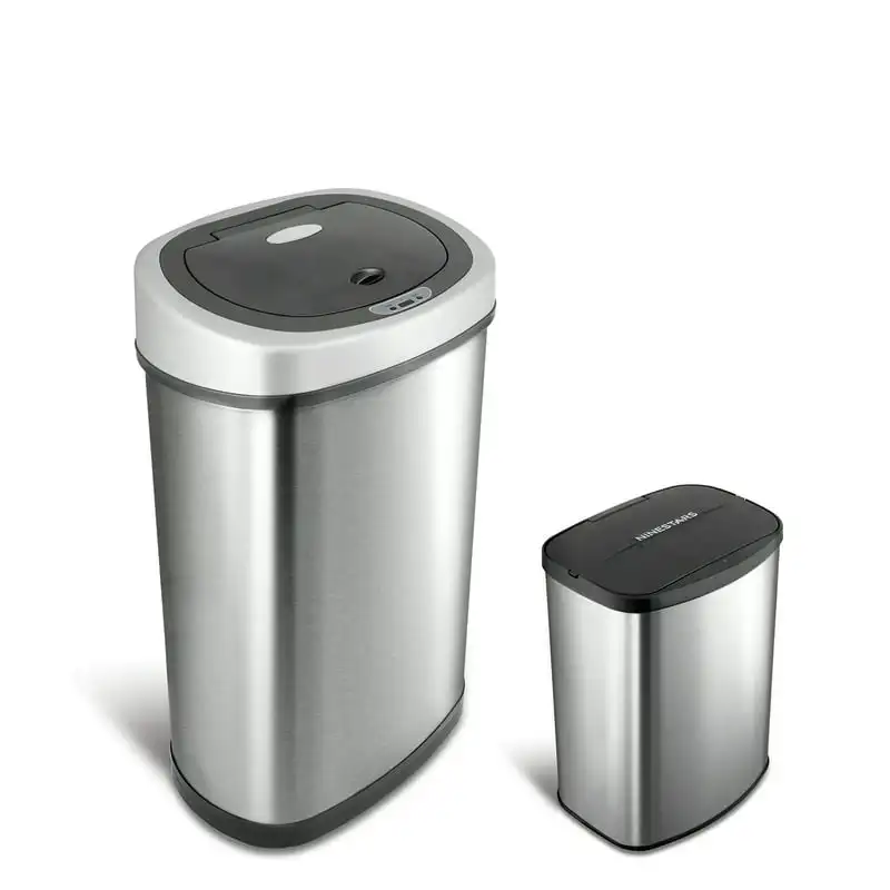 

gal Motion Sensor Trash Can Combo, Fingerprint-Resistant Stainless Steel