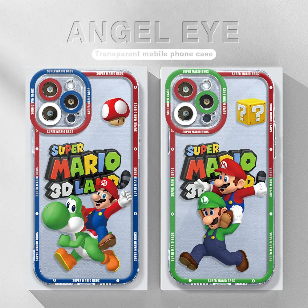 

Super Marios Funny Transparent Soft Case for iPhone 11 Pro XR X SE 14 Plus XS 13 Pro Max 12 Mini 11Pro Max XS Max Cover Capa