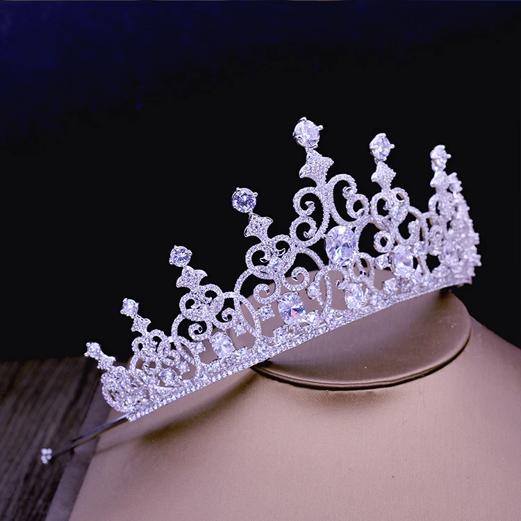Fashion Luxury New Wedding Pageant Headband Tiaras And Crown AAA Cubic Zircon Women Hair Accessories For Wedding Gifts C-51