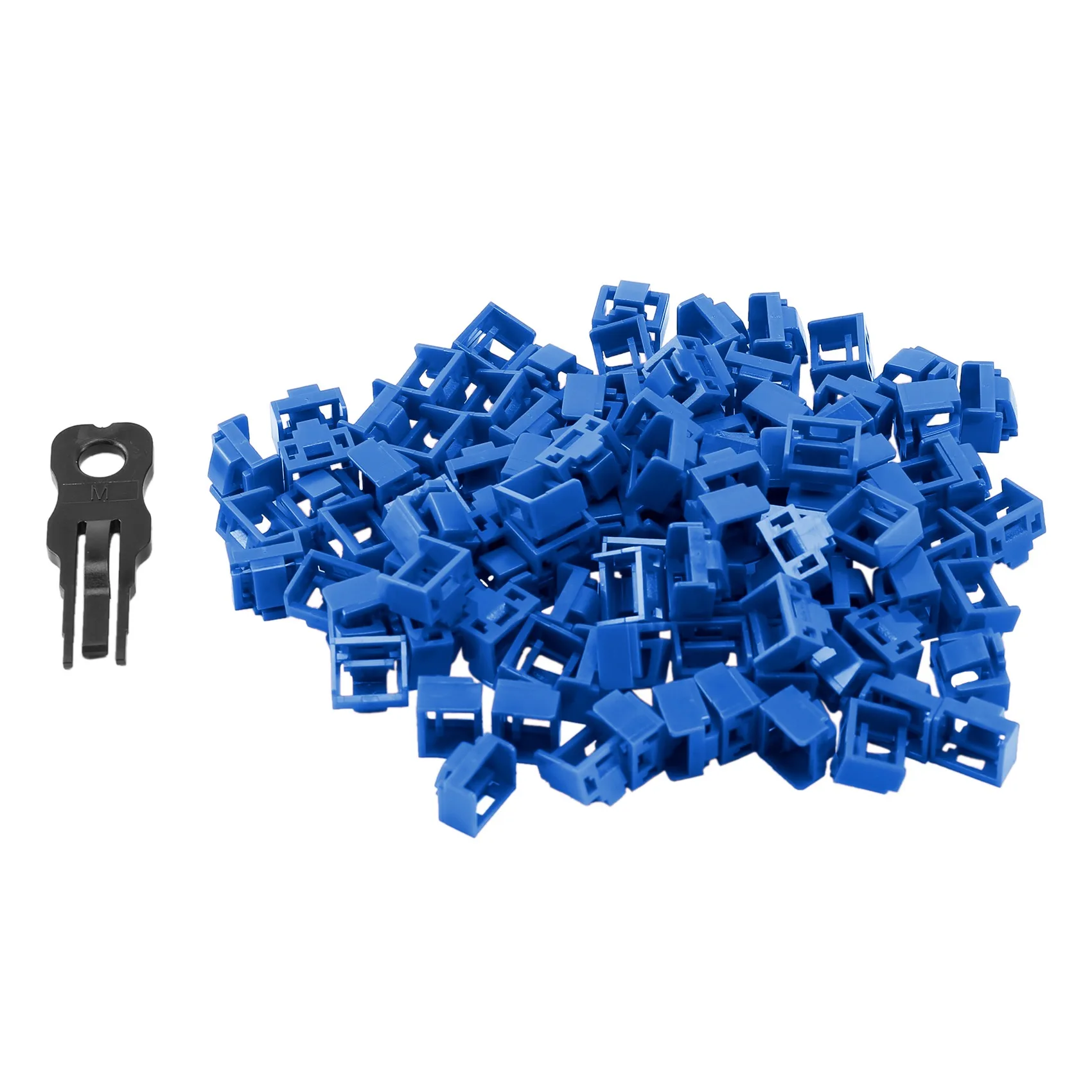 100 шт. синие пылезащитные заглушки для порта RJ45 Ethernet LAN