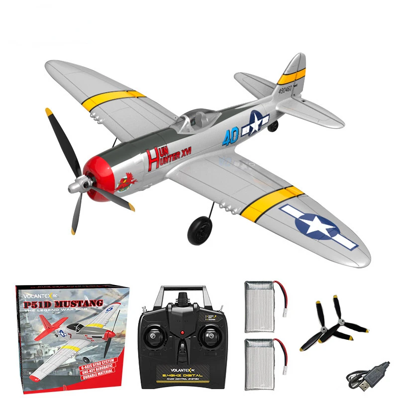 

P47 Lightning RC Plane 2.4G 4Ch RC Fighter 400mm Wingspan P47 RTF Aircraft One-key Aerobatic RC Warbird Airplane Toys Gifts