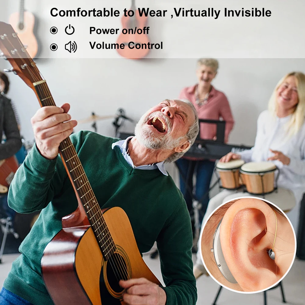 Перезаряжаемые слуховые аппараты AAB52SP мини-Усилители звука беспроводные