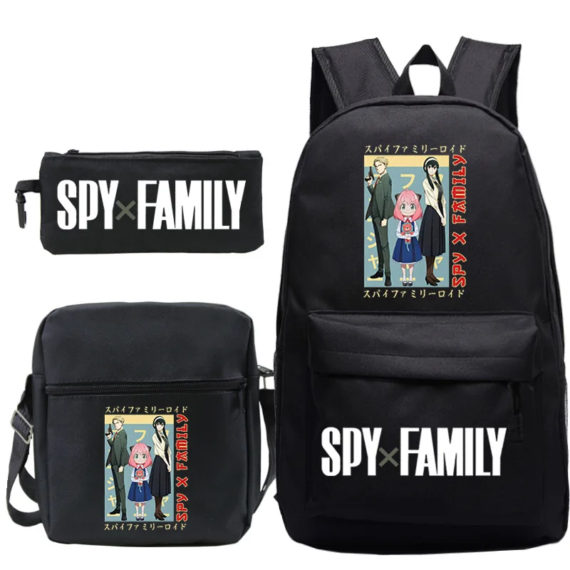 

Japanese Anime SPY X FAMILY Backpack 3pcs/set Mochila Zipper Knapsack Children Manga School Bag Boy Girls Bookbag Casual Daypack