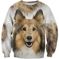 new funny dog sweatshirt shetland_sheepdog 3d printed sweatshirts men for women pullovers unisex tops