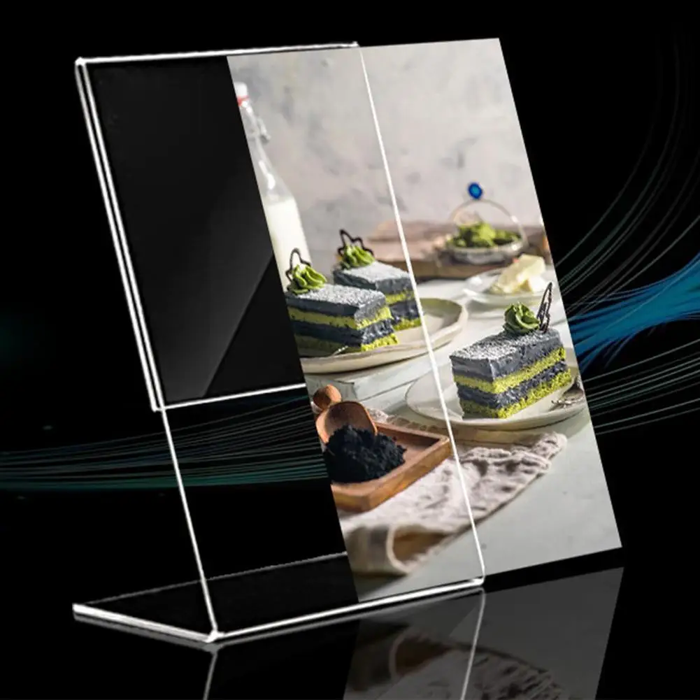 5pcs Acrylic Transparent Card Holder Stand Desk Sign Label Price 1.3mm A6 Paper Frame Display Holde M7f6 |