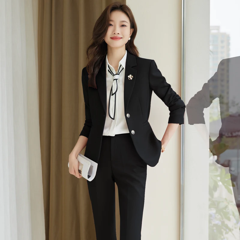 Модные женские костюмы NAVIU новинка осенний темпераментный деловой костюм для