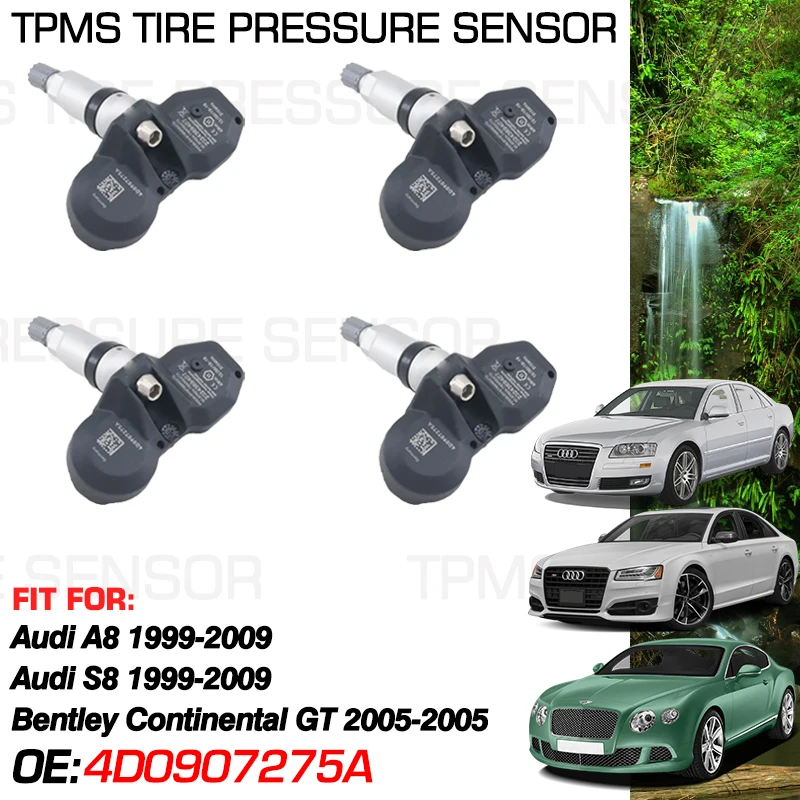 Монитор давления в шинах 4D0907275A 4D0907275C 4D0907275D для Audi A8 D3 4E S8 D2 1999-2009 Bentley Continental GT 2005 315