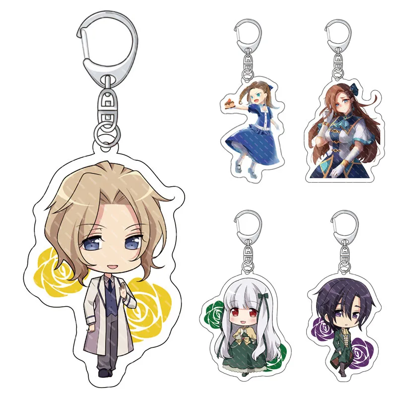 

New Anime Keychain Reincarnation Became Only Second Daughter Keychain Cute Double Sided Key Chain Pendant Acrylic Keyring