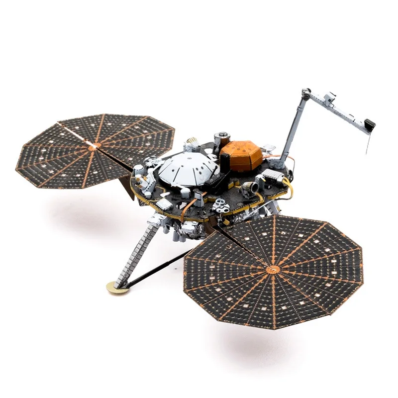 

Metal 3D Puzzle Mini Model Toys The Insight Mars Lander Spacecraft DIY Military Split Type Model Ornament Gift for Children