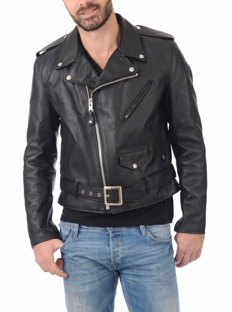 

Мужская мотоциклетная куртка из ПУ кожи, с воротником-стойкой