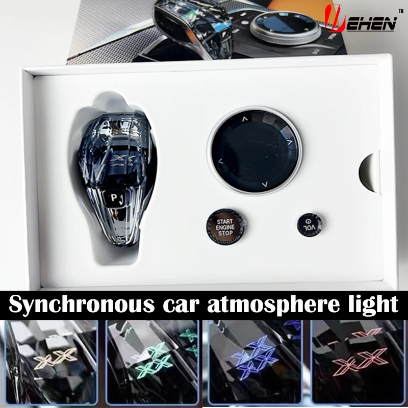 

Crystal 4-Piece Shift Knob for BMW X3/X4/X5/X6/6GT/1/2/3/4/5/7 series G20 G29 G14 F44 G26 G22 G26 G01 G08 G02 Car Accessories
