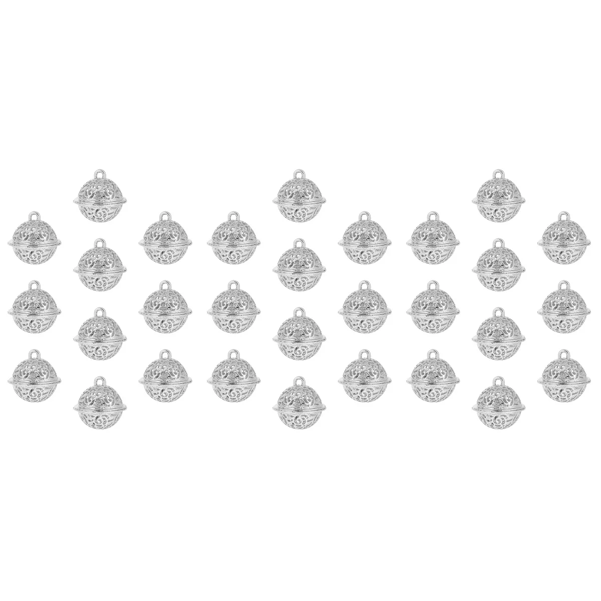 

30 Pcs Hollow Out DIY Bell Chic Pendant Purse Hanging Keychain Pendants Necklaces Hollow-out Bells Wallet Tin Alloy Adorns Mini