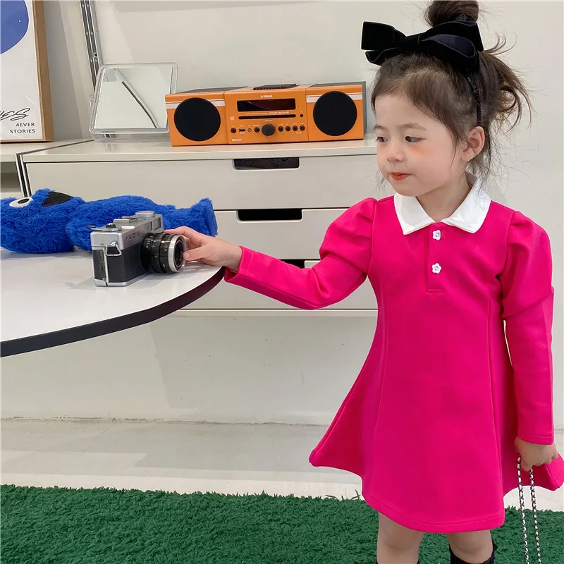 Купи Toddler Girls Dress Autumn 2022 Children Clothing Kids Dresses For Little Girl Long Sleeve Princess Robe Kids Clothes 1-7 Years за 860 рублей в магазине AliExpress