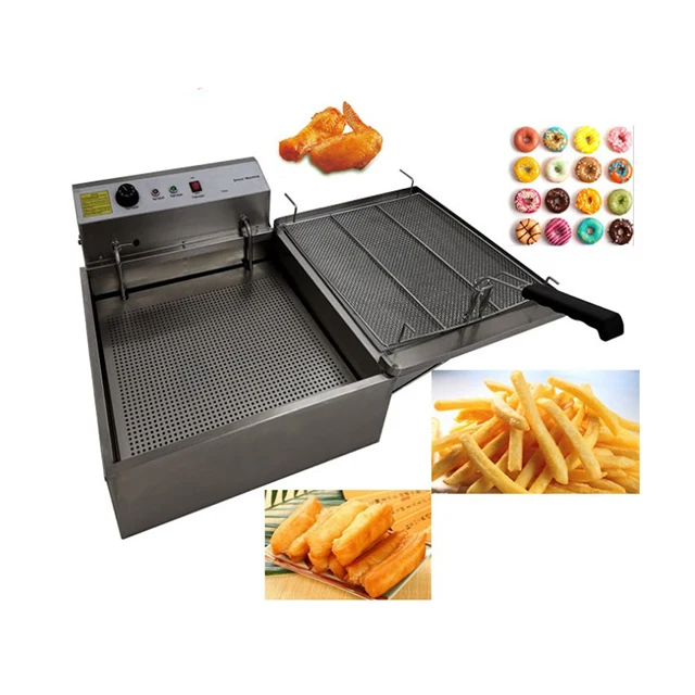 

Full automatic stainless steel electric frying furnace, oil stick fryer, commercial multifunctional t20l doughnut fryer price