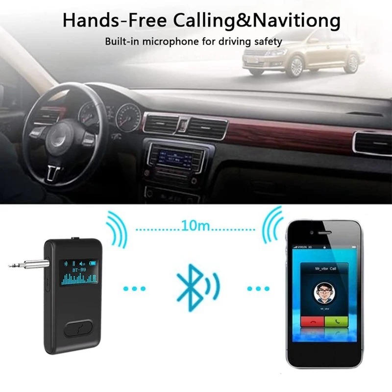 Автомобильный приемник Bluetooth 5 0 беспроводной адаптер Aux для дома стерео/проводной