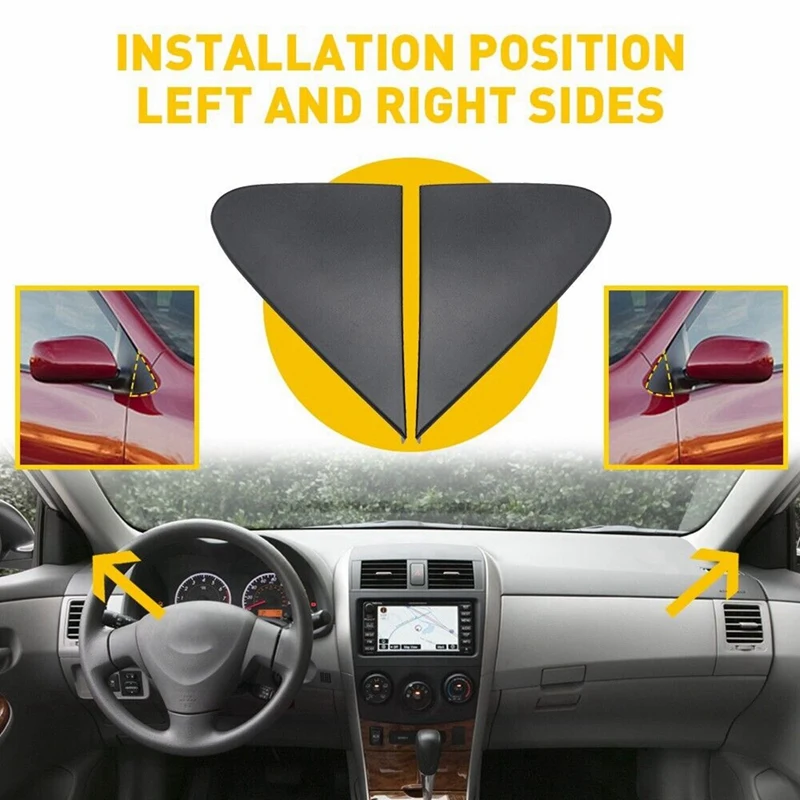 1 пара треугольная накладка на переднюю стойку для Toyota Corolla 08-13 60118-12010 60117-12010