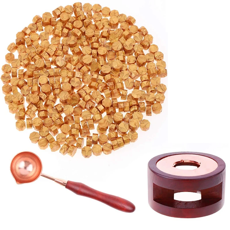 

302Pcs Sealing Wax Kit with Wax Seal Beads Wax Seal Warmer Wax Spoon and Tea Light Candles for Wax Stamp Letter Sealing