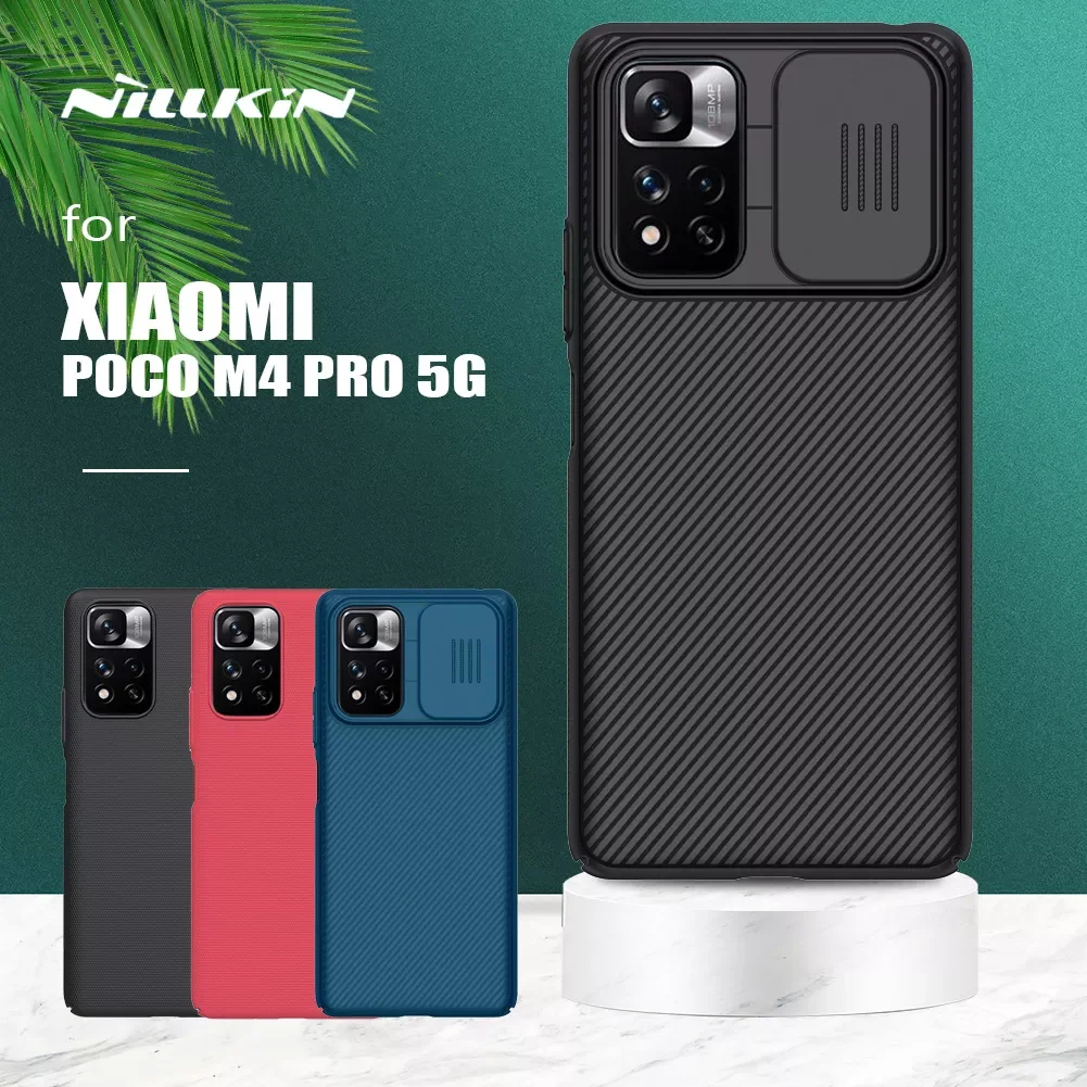 

for Xiaomi Poco M4 Pro 5G Case Nillkin Camshield Slide Camera Case Ultra-Thin PC Frosted Shield for Xiaomi Poco M4 Pro 5G Cover