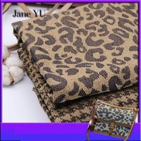 leopard pattern acquard fabric clothing fabric diy handmade clothes old coarse fabric sofa fabric