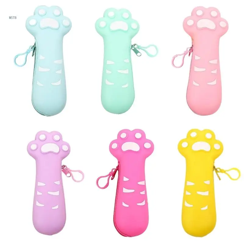 

Big Capacity Silicone Pen Bag Waterproof Pencil Case Zipper Pencil Pen Box Dropship