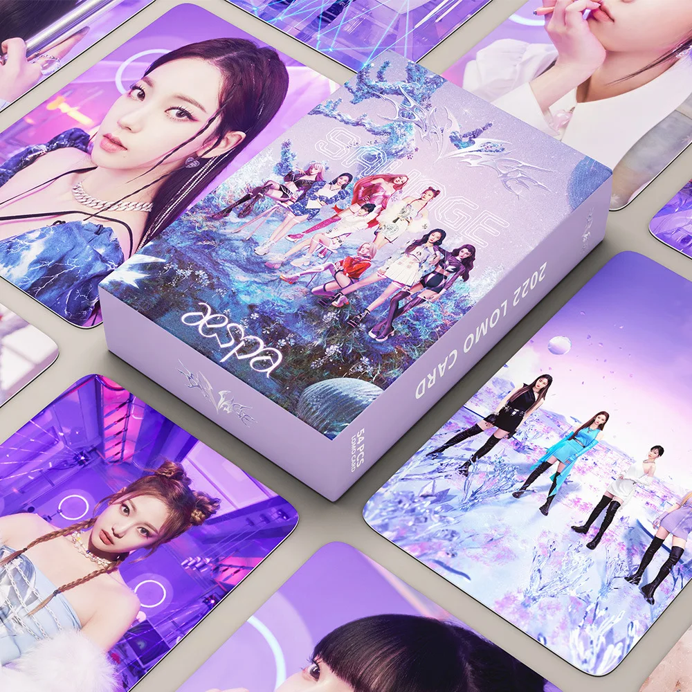Фотокарточки Kpop Lomo Card SAVAGE WINTER NINGNING, фотография, альбом, корейский Idol, коллекция подарков для фанатов, 55 шт./компл. - изображение