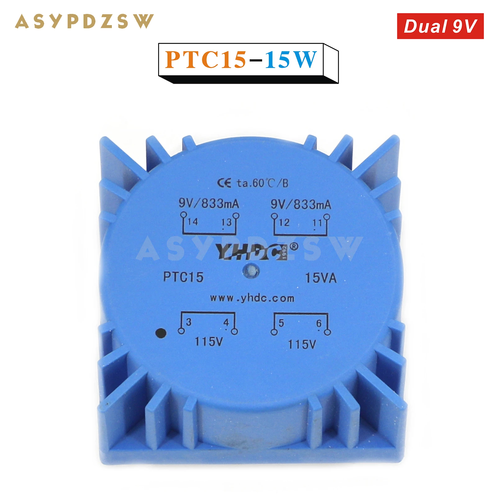 

Трансформатор ASYPDZSW PTC15 15Вт 9-22В