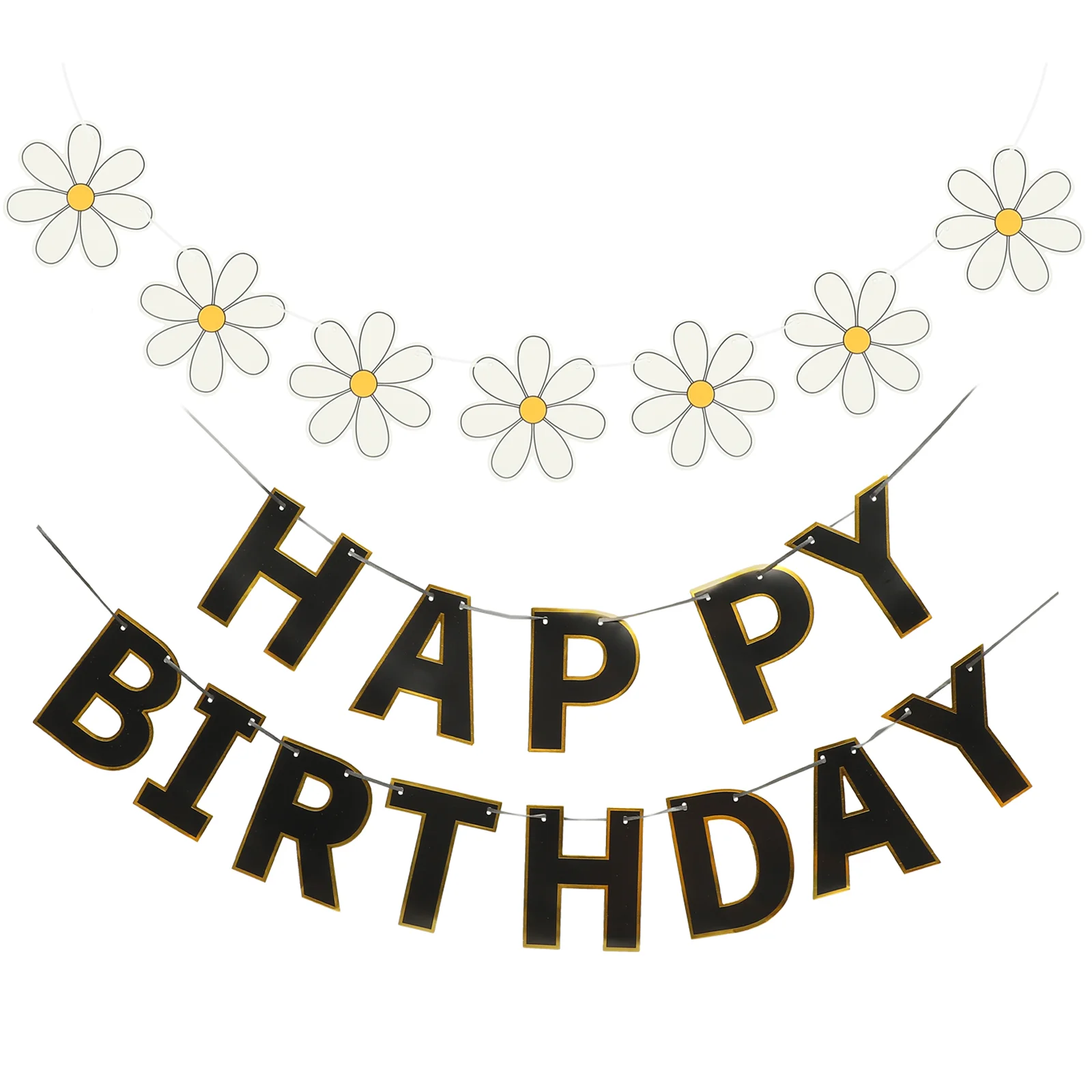 

2 Sets Photo Prop Birthday Decoration Birthday Banner Daisy Party Hanging Banner Daisy Party Banner Daisy Party Decoration