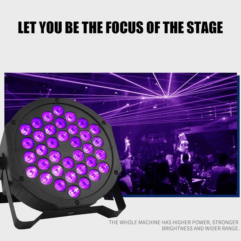 

Activated Changing Stage Light Sound DJ Party Club Par 36 LED RGB Lights Activated Lamp LED Disco Sound Dance Lamp