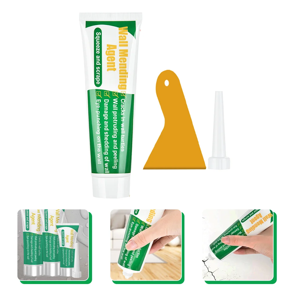

Wall Mending Agent Drywall Wall Repair Paste Repair Cream with Nozzle Scraper