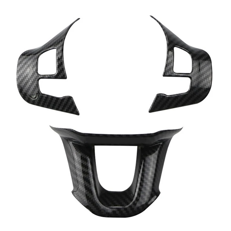

3Pcs/Set Car Steering Wheel Decoration Cover Trim Sticker Fit for Peugeot 2008 208 308 2014-2018 Cover Trim Decoration