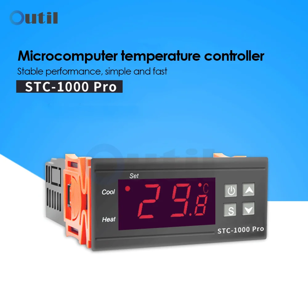 

STC-1000 Pro LED Digital Thermostat AC 110V 220V for Incubator Temperature Controller Thermoregulator Relay Heating Cooling