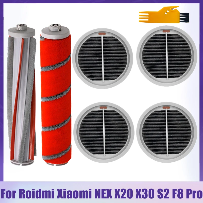

Ручной беспроводной пылесос Roidmi Xiaomi NEX X20 X30 S2 F8 Pro, моющийся фильтр НЕРА, сменная основная роликовая щетка