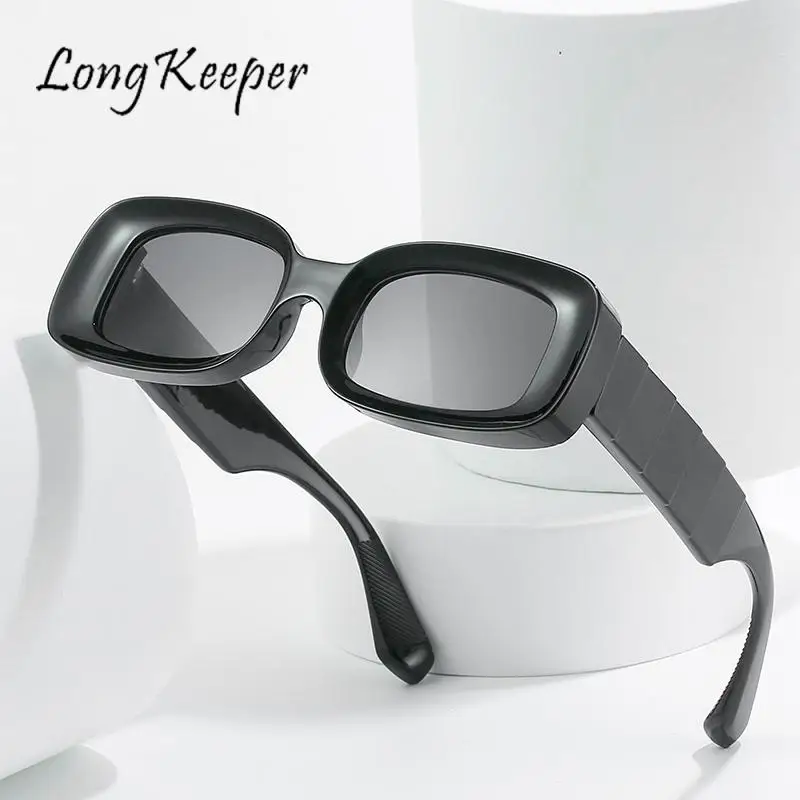 

Солнечные очки LongKeeper в квадратной оправе для мужчин и женщин, роскошные брендовые маленькие прямоугольные солнцезащитные аксессуары в винтажном ретро стиле, для путешествий