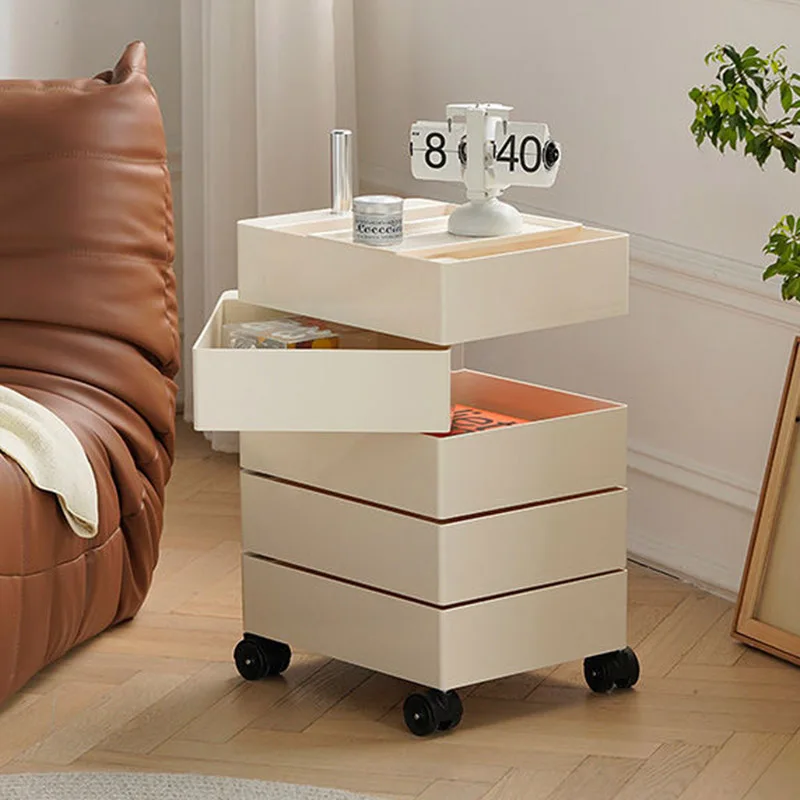 

Скандинавский вращающийся шкаф, передвижной прикроватный столик, спальня, диван, боковой шкаф, простые ночные столики, косметика, мебель Komidin XY50BT