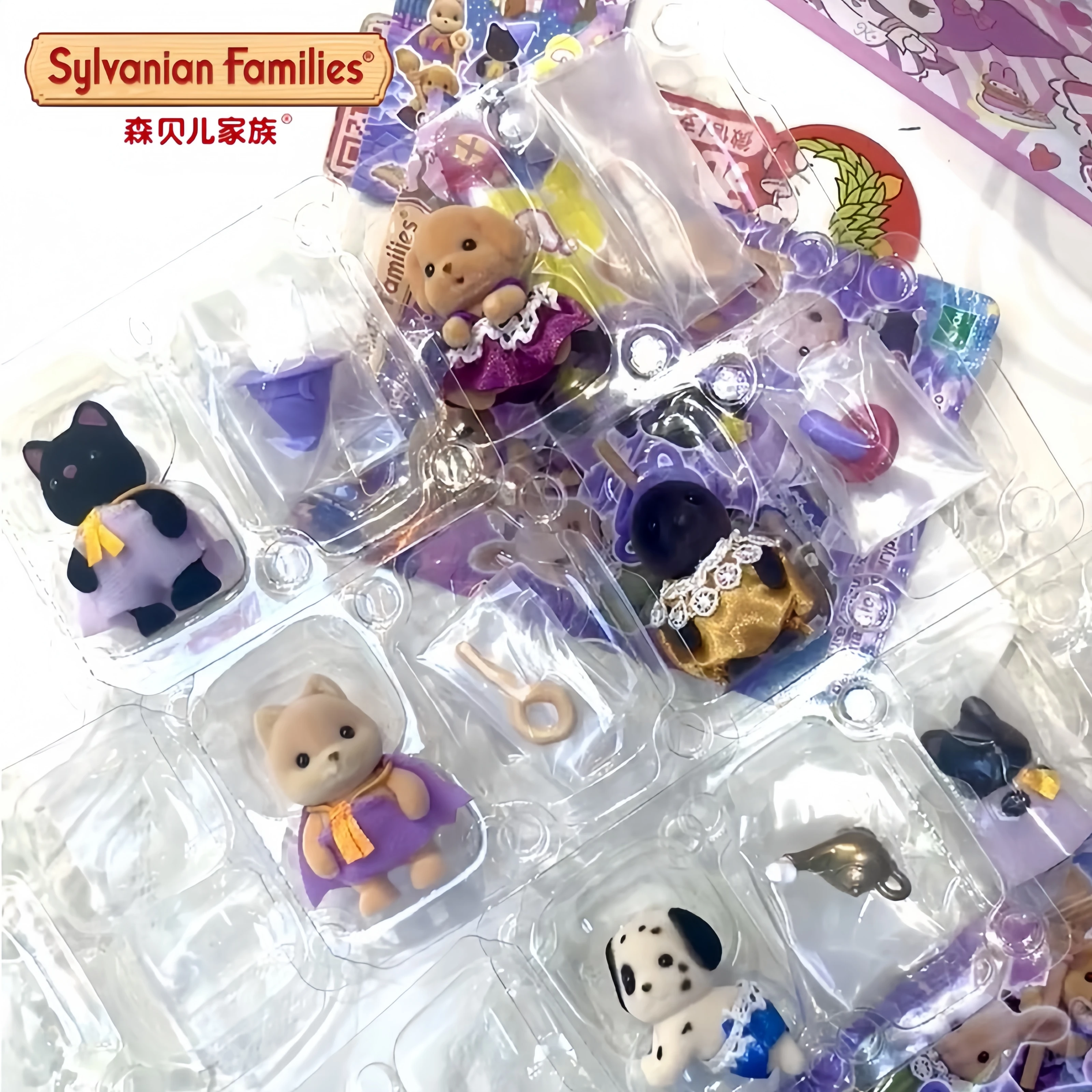 Сильванские семейные лесные кролики семейный кукольный домик волшебный сбор