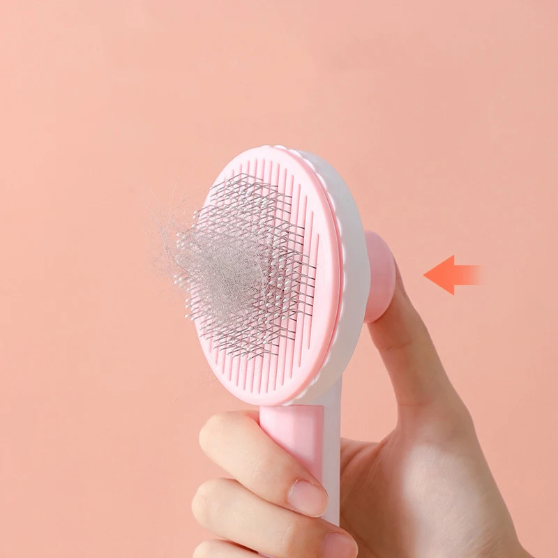 

Pet Hair Removal Comb Cat Brush Self Cleaning Slicker Brush for Cats Dogs Hair Remover Scraper Pet Grooming Tool Cat Accessories