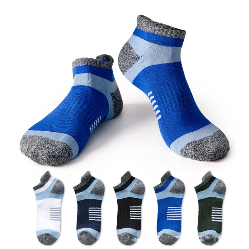 Sports Sock  Men's Professional Sports Sock Anti-wear Sweat Absorption Running Sock Fitness Spring Summer Thickened Towel Bottom