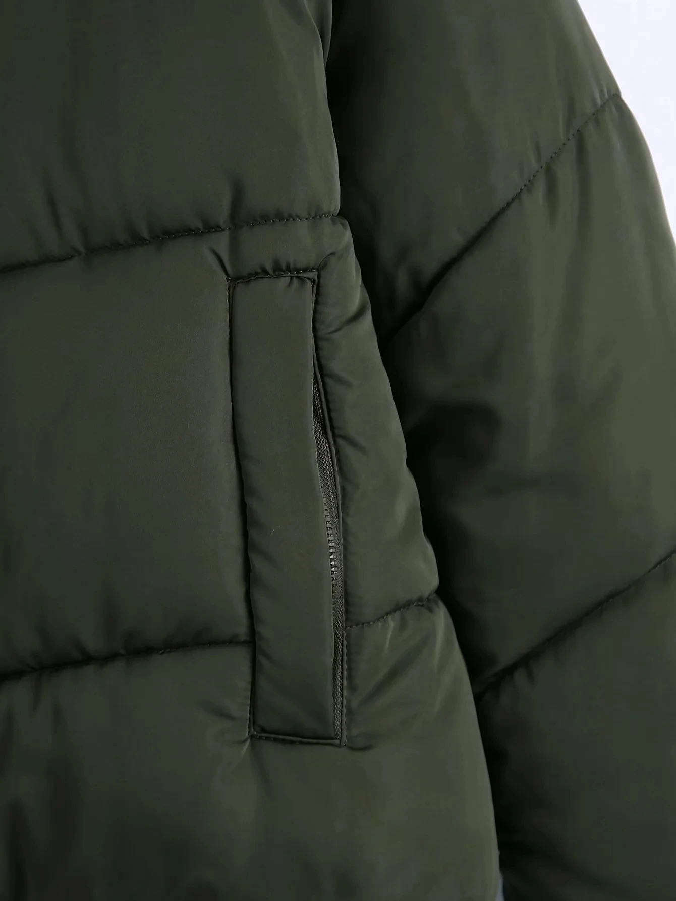 Autumn/Winter 2022 Women's Hooded Zip Long Sleeve Cotton Pinch Pocket Design Cotton Jacket Warm High Street Style